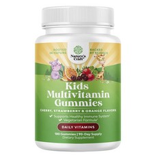 NaturesCraft 兒童綜合維生素軟糖 櫻桃草莓&柳橙口味, 1罐, 180顆