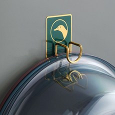 손소독제거치대 접착식 벽걸이 욕실 주방 대야 다용도 후크 걸이 욕실홀더 매직후크 욕실꾸미기, 02GOLD대야걸이-베어, ※★02GOLD대야걸이-베어◈☆