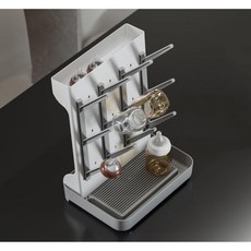 IEEK 젖병 건조대 대형 수직 건조 타워 젖병 건조대 홀더 조리대 공간 절약 12개의 젖병과 컵 분리 가능한 여행용 젖병 건조대 회색 및 흰색