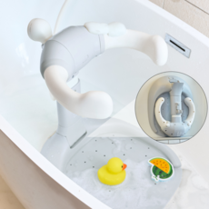 허그아이 접이식 살끼임방지실리콘 아기 샤워핸들, 1개, 그레이