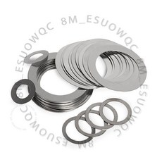 304不鏽鋼間隙片 超薄墊片 軸用墊圈 軸承調整平墊片 金屬平介 0.1/0.2/0.3mm, 內徑3mm外徑5mm（數量看圖片）,0.1mm厚度（數量看圖片）, 1個