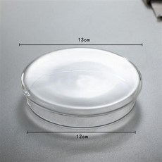 圓形透明玻璃鍋蓋，適用於小鍋、煮茶鍋、碗蓋, 1個, 小號13釐米平蓋