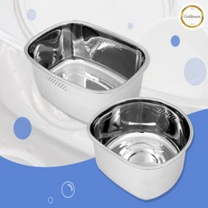 GOLDMEME 수저불림통 사각설거지통, 사각형, 사각형 실버컬러, 1개