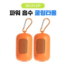 세움집 파워 흡수 스포츠 쿨타올 1+1 등산 헬스 러닝 운동용 땀수건, 1세트, 오렌지