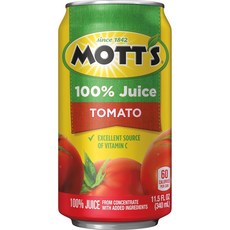 모트 100% 토마토 주스 340 밀리리터 캔 24개입 Mott's 100% Tomato Juice 11.5 Fluid Ounce Can 24 Count, 모트 MOTT's 100% 토마토 주스, 300ml11, 24개, 340ml