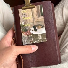 여행수첩 A5 크래프트 노트북 수납 여행용 다이어리 손글씨 우정 커플 보관 감성 빈티지, 1개, 빈티지 A7 1권 80페이지