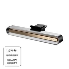 特斯拉 輕奢胡桃木車用香氛 車內出風口香薰 汽車香氛擺件, 1個, M3/Y深空灰款（新3不可）