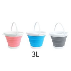 접이식 원형 바스켓 물통 소형 3L, 1개