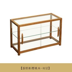 원목 쇼케이스 우드 수납장 베이커리 디저트 쿠키, 2단 오크