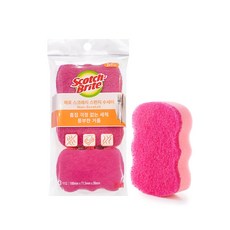 [3M]스카치브라이트 제로 스크래치 스폰지 수세미, 3개입, 1개
