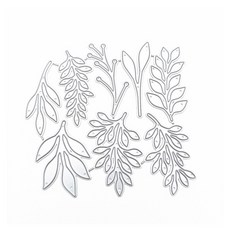 나뭇잎 금속 절단 다이 스텐실 DIY 스크랩북 앨범 종이 카드 템플릿 금형 엠보싱 공예 장식, 1개, 기본