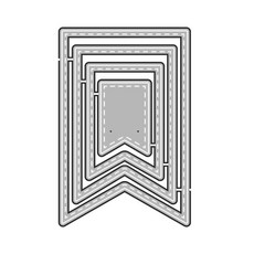 배너 커팅 다이를위한 중첩 공예 엠보싱 기프트 카드 용 다이 인하 DIY Scrapbooking 앨범 파티 초대장 만들기, 은