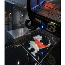 오토바이 도어라이트 캐릭터 센서 자전거 스쿠터 전동 킥보드 자동차 도어빔, N, 1개