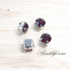 비즈라이프 5mm원형 글라스 캡보석 50개, 1봉, 시암