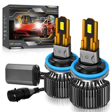 Chftsoan LED 자동차 헤드라이트 고출력 캔버스 헤드램프 1600W 200000LM 구리 파이프 H4 9005 안개등, 03 H11, 01 CHINA