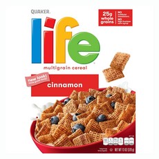 QUAKER 桂格 Life 多穀物肉桂麥片, 1個, 370g