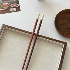 DFMEI 高品質！紅檀木筷子家用高端餐廳可用琉璃筷家用吃飯筷, 1個, 24cm, 紅檀木琉璃筷奶白