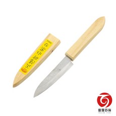 雷霆百貨 兆亨百貨 木柄水果刀附刀套 特價刀具, 1個