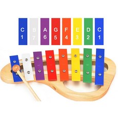 彩虹八音磚 八音鐵琴 幼兒音樂啟蒙玩具 兒童奧福樂器 節奏訓練 聽力培養, 1個