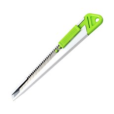 화신 스틸 커터칼 소 9mm KN-201W, 그린, 10개