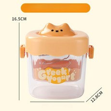 다사그레이 꾹짜요 유청분리기 대용량 레몬, 1개, 캐릭터 옐로우 1.5L 분리형 세척 용이
