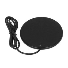 커피 머그 워머 캔들 워머 55 C 일정 온도 USB 전원 자동 차단 밀크티 음료 가열을 위한 전기 컵 차단, Black, 1개