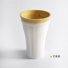 【台灣出貨】捏捏冰沙杯 冰沙杯 製冰杯 製冷杯 冷凍杯 冰沙 捏捏冰沙杯 剉冰 冰 夏季 夏日 消暑 杯 消暑, 1個, 【捏捏冰沙杯】黃色, 黃色