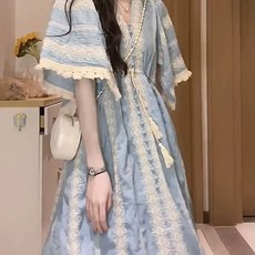보헤미안 원피스 에스닉 비치 롱원피스 휴양지 여름
