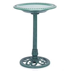 알파인 코퍼레이션 TEC116BZ 야외 받침대 새탕 스크롤워크 베이스 및 스테이크 우아한 정원 28인치 높이 브론즈, 02 25.5x77cm Green