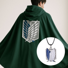 엘쏘 진격거 조사병단 자유의날개 코스튬 목걸이 + 망토 세트