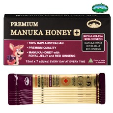 네이쳐스탑 호주 프리미엄 마누카허니 로얄젤리 홍삼 꿀스틱 7포, 7개, 15ml