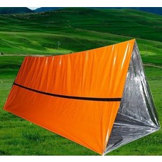 긴급 대피소 생존 텐트 키트 하이킹 캠핑 방수 반사 절연 Blanke SOS 침낭 생존 장비, 가방 없는 오렌지