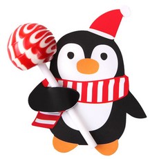 범표 크리스마스 캔디페이퍼 사탕 꽂이, 100장, 펭귄