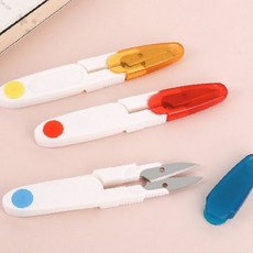 보호캡 장착형 소형 재단 가위 수예 자수 공예 바느질 실밥 정리 휴대용 안전, 1개, 상세페이지 참조