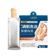 毛掌醫學 亮毛磷蝦魚油 犬貓肉泥 爆毛神器 福媽寵物, 6g, 1個, 皮膚和毛髮健康