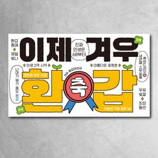 환갑 칠순 팔순 현수막 모던 이제겨우 잔치 파티 소품, 이제 환갑 이제 환갑