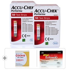 로슈 아큐첵 퍼포마 혈당측정지 100매+침 100개+솜 100매, 1개, 1세트