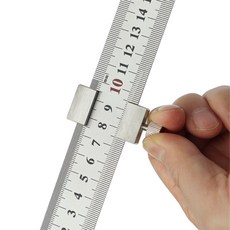 하나스마트 마킹게이지 스틸자 60cm 스토퍼 양면눈금 스텐자, 1개