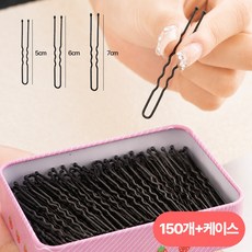 도도리치 올림머리 U자핀 대용량 헤어 실핀 고정핀, 150개, 아임딸기