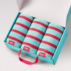 [룬드런던] 스윗컬렉션 프리미엄 40수 코마사 호텔수건 집들이 선물 기프트세트 3P, 베리크림 3P