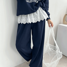 펀칭 플라워 레이스 레이어드 밴딩 숏 미니 스커트 1color