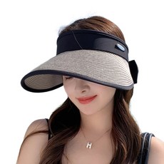 유니섹스 성인용 사이즈 선햇 심플 아웃도어 스포츠 바이저 모자 여성 청소년 캐주얼 접이식 선프루프 모자, 회색, 쥐색, One Size