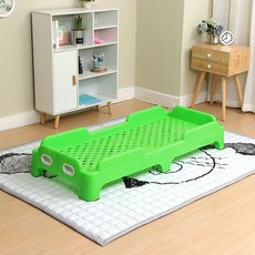 【可開發票】 幼兒園床午睡床塑料床託管班小學生兒童幼兒專用午休疊疊床單人床 兒童床 兒童午睡床 E5OS, （加厚款）綠色138*60*20