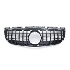 벤츠 SLC 클래스 R172 16-20년 GTR 프론트 레이싱 그릴 빌렛 페이스 리프트 범퍼 커버 호환, Black