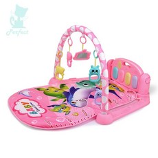 【台灣熱銷Top1】健力架 踢踢琴 腳踏琴 音樂鈴 多功能 床上玩具 嬰兒玩具 幼兒玩具 一歲玩具 周歲禮物 滿月禮 玩, 1個, 櫻花粉(海洋世界)