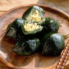 [수제 전통떡] 국내산 쌀로 만든 모시송편 (녹두앙금) 추석 명절 간식, 2개, 1kg