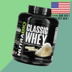 뉴트라바이오 클래식 유청 단백 웨이 아이솔레이트 프로틴 크리미 바닐라 5파운드 2268g NutraBio Classic Whey Protein Creamy Vanilla 5lb, 2.268kg, 1