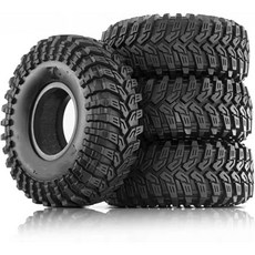 RC 타이어 세트 Axial Capra AXI03004 110 카 몬스터 트럭 업그레이드 부품 4개 19인치 고무 비드락 휠