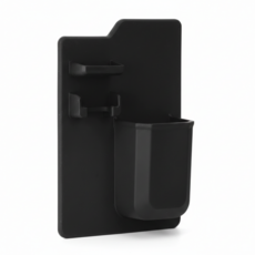 벨로나이트 욕실용품 정리 실리콘 칫솔걸이, 블랙, 1개