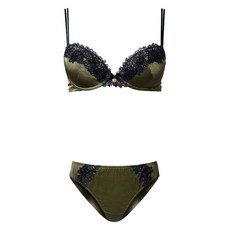 트윈셋 실크 푸시업 브라 앤 팬티 세트